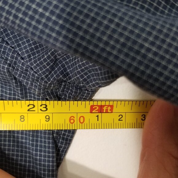 Banana Republic Blue Window Pane Button Down 100% Cotton Long Sleeves Sz Medium - Picture 10 of 11